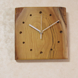 天然木 桑　木製時計31（掛け時計） 4枚目の画像