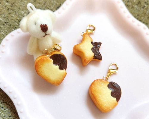 Ryuusa☆クッキー＆シュークリームチャーム☆フェイクスイーツ