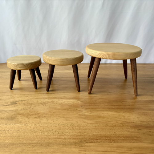 ミニテーブル☆丸形☆10cm☆CR094☆木工雑貨 椅子（チェアー