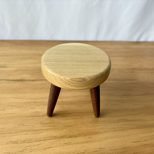 ミニテーブル☆丸形☆10cm☆CR094☆木工雑貨 椅子（チェアー