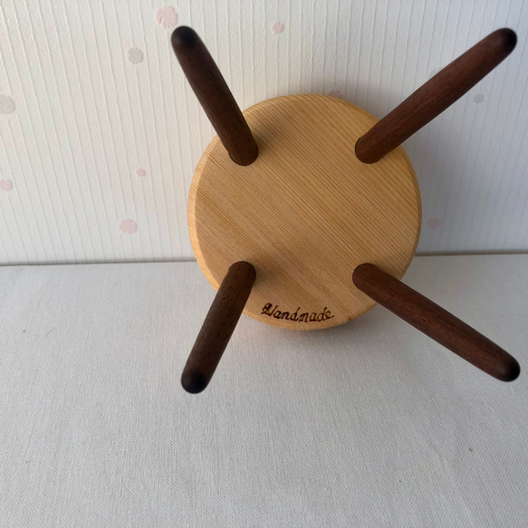 ミニテーブル☆丸形☆１０ｃｍ☆CR094☆木工雑貨 6枚目の画像