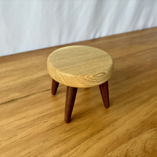 ミニテーブル☆丸形☆10cm☆CR094☆木工雑貨 椅子（チェアー