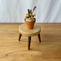 ミニテーブル☆丸形☆12cm☆CR095☆木工雑貨 椅子（チェアー