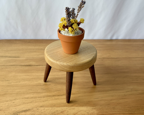 ミニテーブル☆丸形☆12cm☆CR095☆木工雑貨 椅子（チェアー