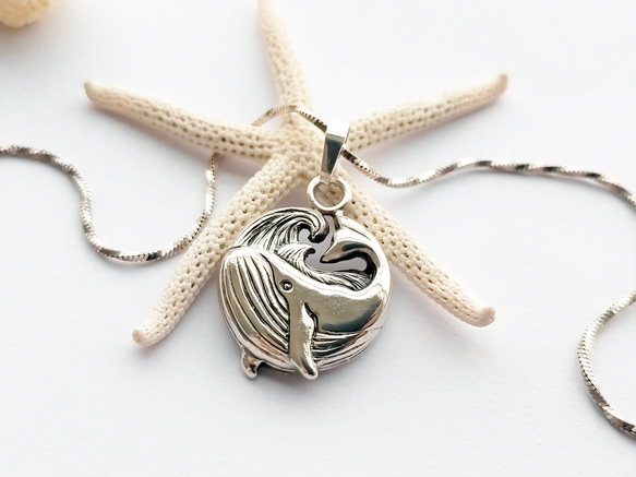 海洋創作系列-可愛鯨魚項鍊-whale necklace 第1張的照片