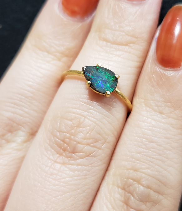 キラキラ☆ボルダーオパールリング11号 指輪・リング annemo 通販