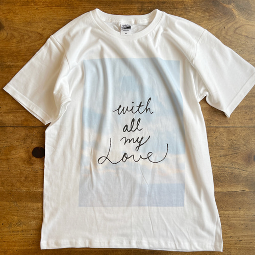 空と海プリント ゆるっと Tシャツ レディースサイズ Tシャツ