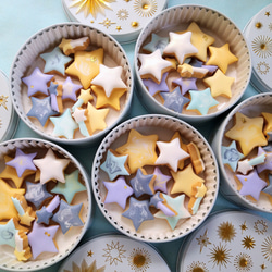 Creema限定』増量中※星に願いを!くすみカラー星のアイシング※白夜缶  