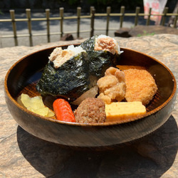 栓　ランチボール　黒拭漆 5枚目の画像