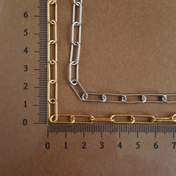 [1m] サージカルステンレスチェーン ボックスチェーン 金属アレルギー対応 4枚目の画像