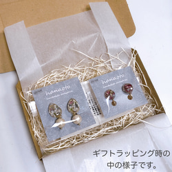 【SALE】お花が入ったクリア鉱石レジンヘアクリップ 12枚目の画像