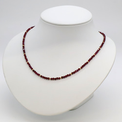 リビアングラス × オブシディアン ビーズ ネックレス meteorite82