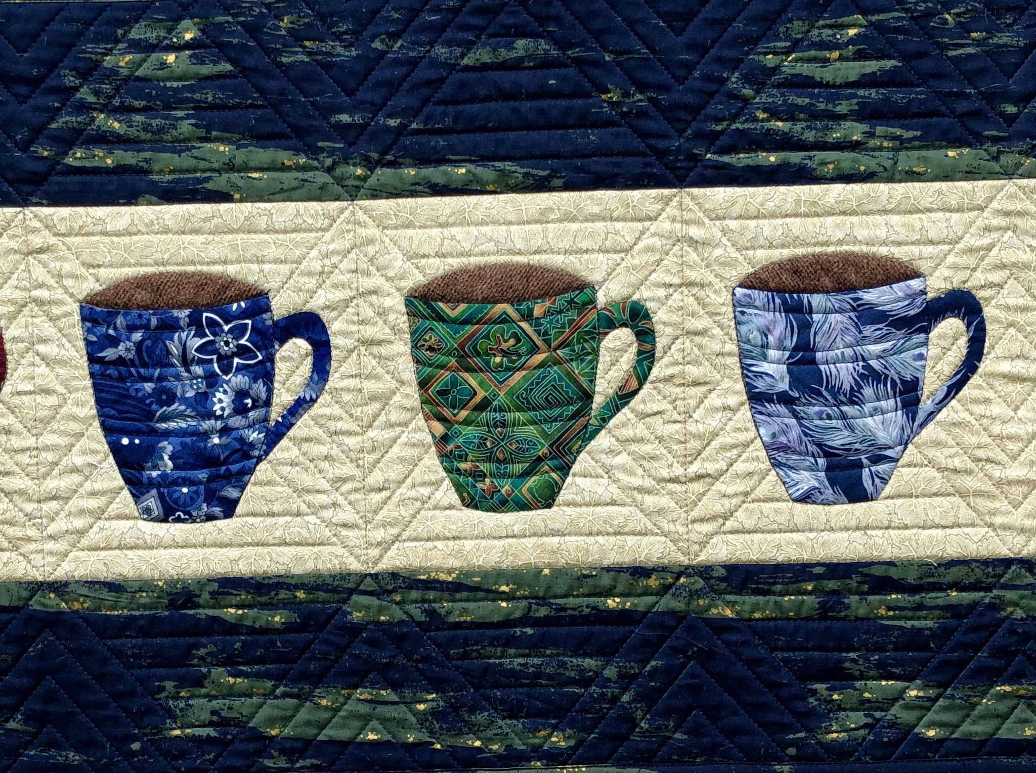 値下げしました![送料無料] テーブルランナー「道」40x120 パッチワーク