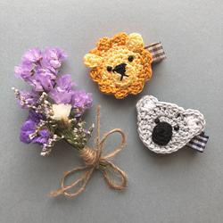 ⓝⓔⓦ【ポメラニアン】ベビーヘアクリップ　キッズヘアクリップ　ヘアゴム 送料無料2つセット♩ポメラニアンのベビーヘアクリップ・ペット