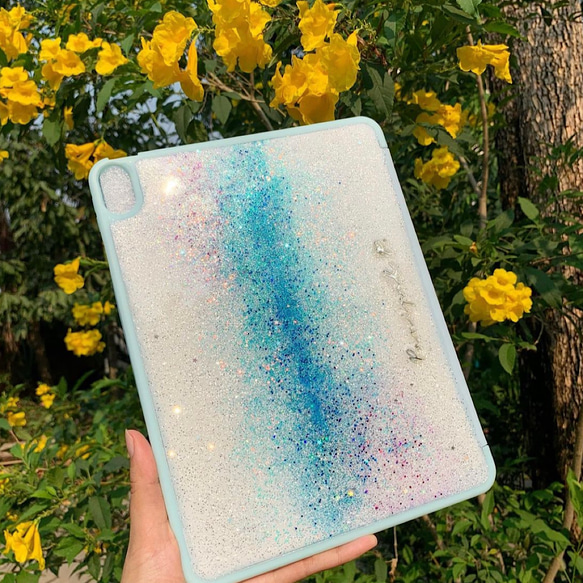 受注生産　GLITTERに名前やロゴが入れられるipadケース 2枚目の画像