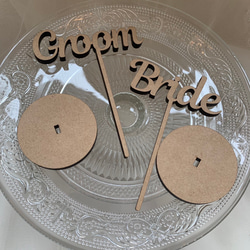 Groom  Bride   受付サイン　ウェルカムスペース　前撮り　結婚式　フォトプロップス　ケーキトッパー 2枚目の画像