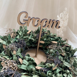 Groom  Bride   受付サイン　ウェルカムスペース　前撮り　結婚式　フォトプロップス　ケーキトッパー 4枚目の画像