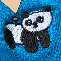 くつした（ミズノマサミ）Panda toy(green) ショートパイルソックス　g-13　日本製 3枚目の画像