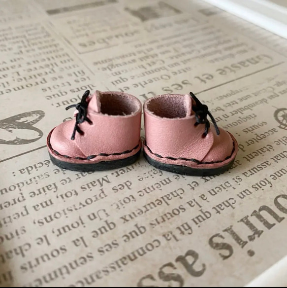 オビツ11&ミディブライス ミニチュア靴　Sタイプ　ライトピンク 9枚目の画像