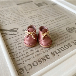 オビツ11&ミディブライス ミニチュア靴　Sタイプ　ライトピンク 2枚目の画像