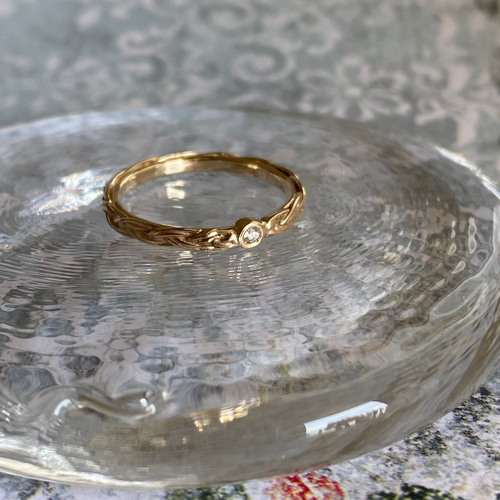 K10 三つ編みダイヤモンドリング イヤーカフ sk plant ＊saori＊ 通販  