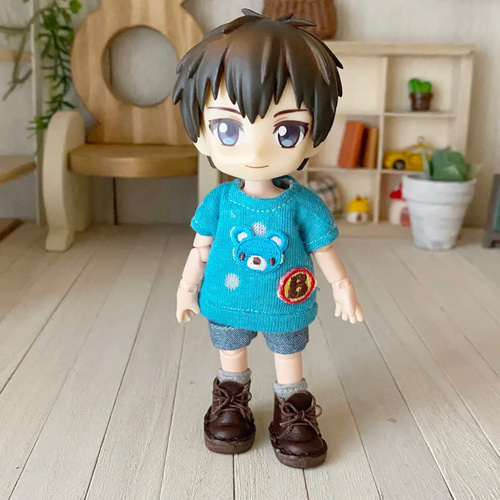 オビツ11&ミディブライス ミニチュア靴 Sタイプ こげ茶 その他人形 hi