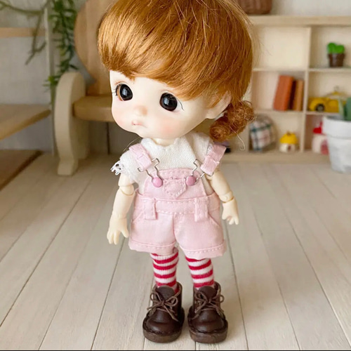 オビツ11&ミディブライス ミニチュア靴 Sタイプ こげ茶 その他人形 hi