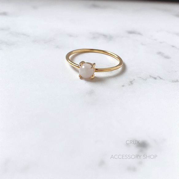 [Silver925]R25 ラベンダージェダイトリング 4枚目の画像