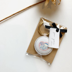 両面　マタニティ　使用　コロンと可愛い♡マタニティマーク　マタニティキーホルダー　マタニティロゼット　シンプルデザイン 5枚目の画像