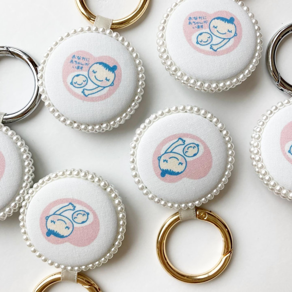 両面　マタニティ　使用　コロンと可愛い♡マタニティマーク　マタニティキーホルダー　マタニティロゼット　シンプルデザイン 3枚目の画像