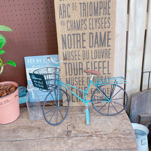 再販！ブルー系かっこいい自転車♡【インテリア雑貨ジャンク  