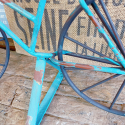 再販！ブルー系かっこいい自転車♡【インテリア雑貨ジャンクガーデン雑貨】アンティーク風♡ディスプレイに♪ 3枚目の画像