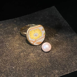 ミニマム指輪金継ぎ・とっても小さな真珠指輪 4枚目の画像