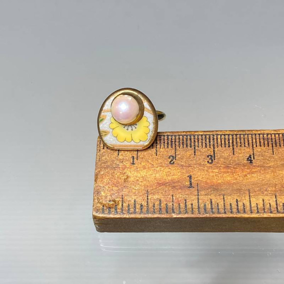 ミニマム指輪金継ぎ・とっても小さな真珠指輪 3枚目の画像