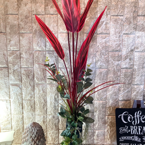 光触媒　人工観葉植物　ウォールグリーン　フェイクフラワー　カサブランカアレンジ 光触媒 人工観葉植物 ウォールグリーン フェイク フラワー ドラセナR