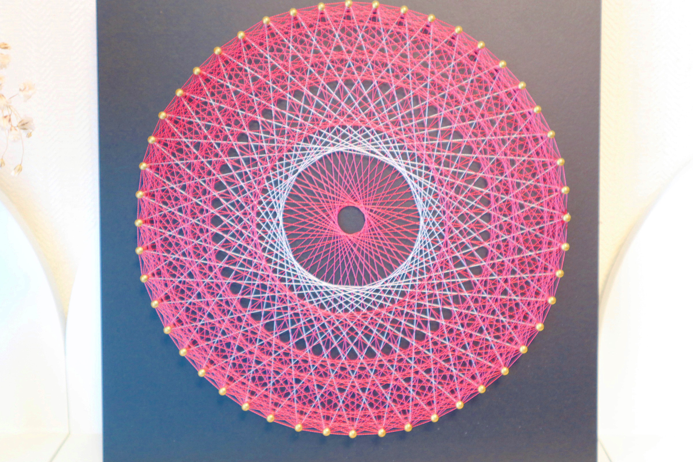 【糸掛け曼荼羅アート】〜見る度に心が癒される糸掛けアート〜　　　　インテリアやプレゼントにオススメです♪ 《受注制作》