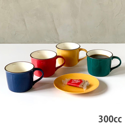 ホーロー風 マグカップ 陶器 300cc アウトドア  4color 日本製 /ms1 2枚目の画像