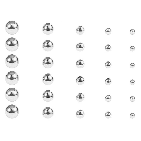 純S925 シルバー 丸玉2㎜～8㎜ メタルビーズ  パーツ 925シルバー ハンドメイド 手作り 3枚目の画像