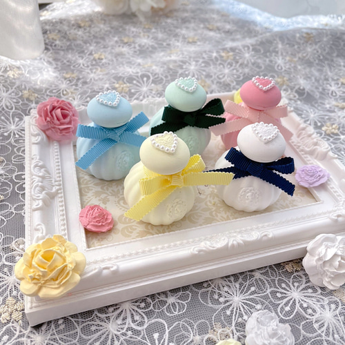 黄)香水瓶とミニ薔薇のアロマストーン ディフューザー・アロマポット