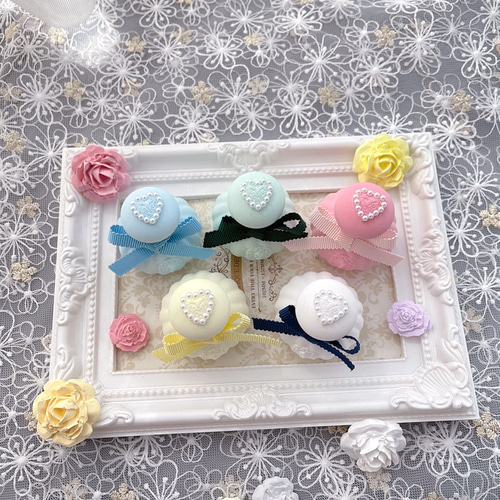 黄)香水瓶とミニ薔薇のアロマストーン ディフューザー・アロマポット