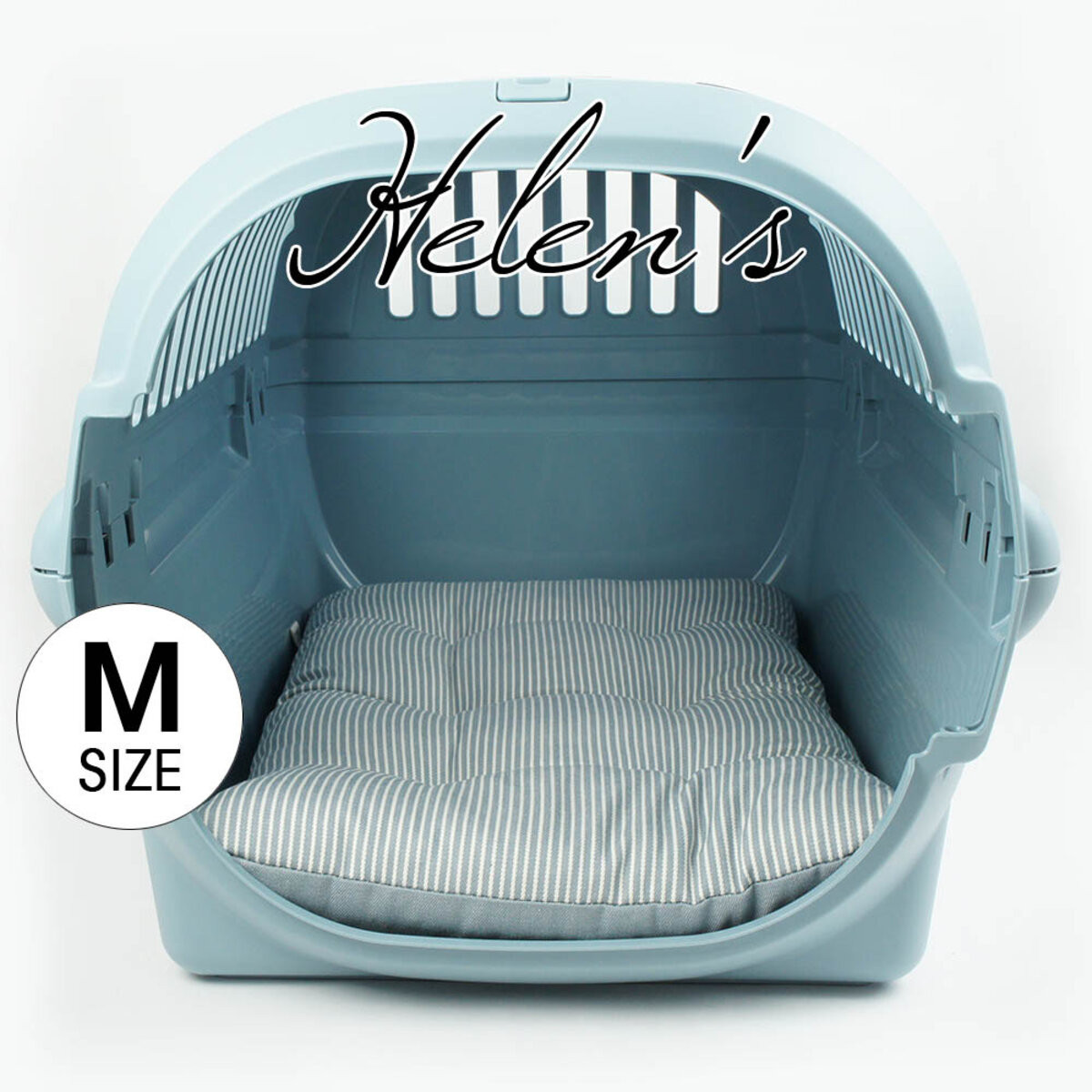 【送料*無料】縁無しクッションベッド/クレートクッション 10オンスヒッコリーデニムサックス Mサイズ