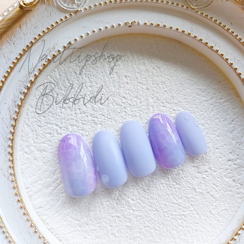 たらしこみ紫陽花ネイル ネイルチップ（つけ爪） Nailtipshop Bibbidi  