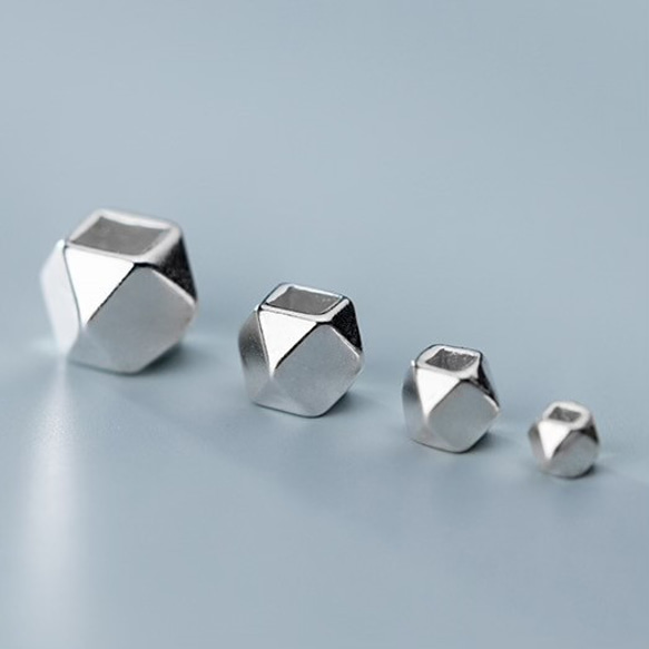 純S952シルバー メタルビーズ 多角形 silver925 アクセサリー