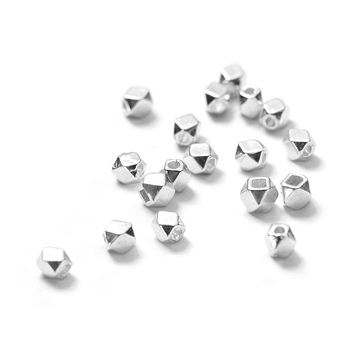 アクセサリー・パーツ 純S952シルバー メタルビーズ 多角形 silver925 アクセサリー