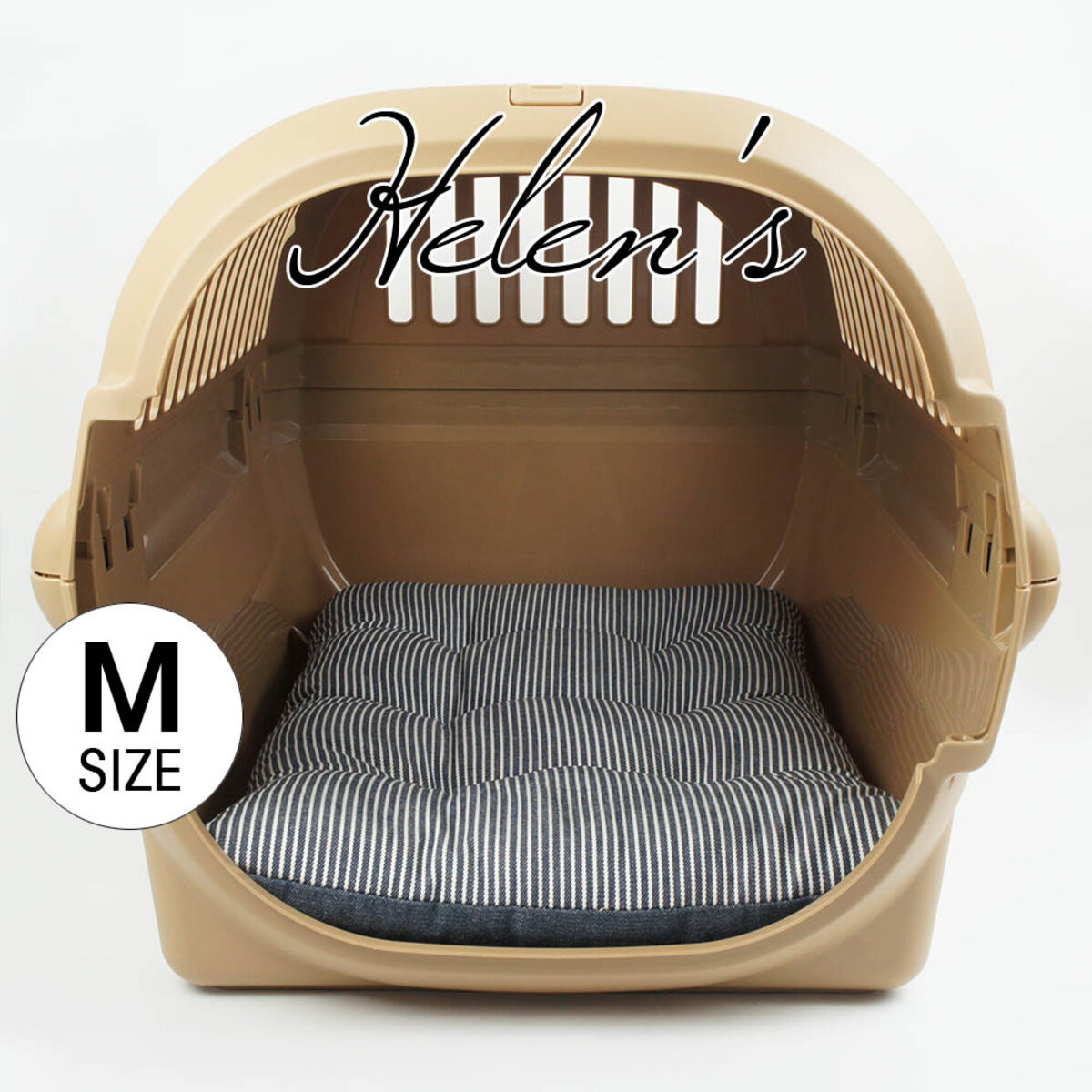 【送料*無料】縁無しクッションベッド/クレートクッション 10オンスヒッコリーデニムネイビー Mサイズ