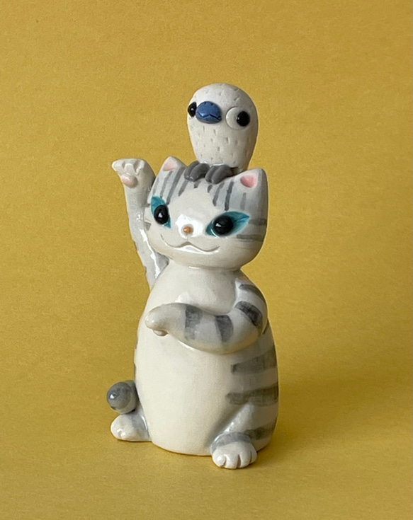 【開運】招き猫、フクロウの置物等合計４個セット【中古品】 開運】招き猫、フクロウの置物等合計4個セット【中古品】