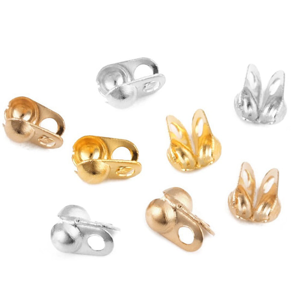 Vカップ 約200個 ボールチェーン用 エンドパーツ アクセサリーパーツ