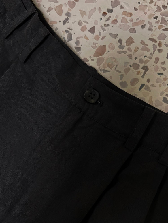 雙色高腰短褲-黑色|褲子|夏款|兩色|Sora-945 第19張的照片