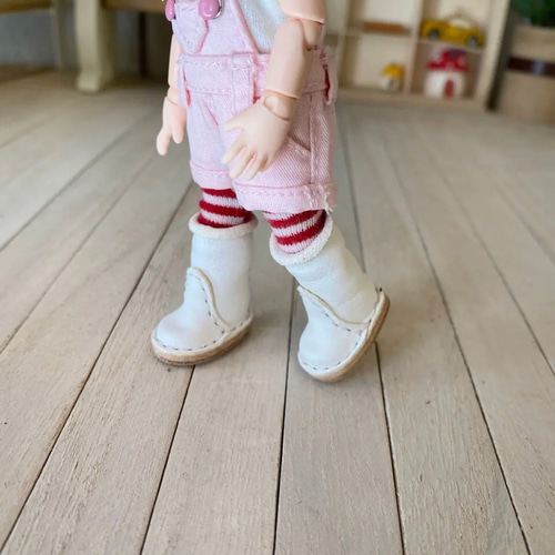 ミディ　ブライスアウトフィット　♡苺のルームシューズ♡  ドール靴　オビツ11 ミディ ブライスアウトフィット ♡苺のルームシューズ♡ ドール