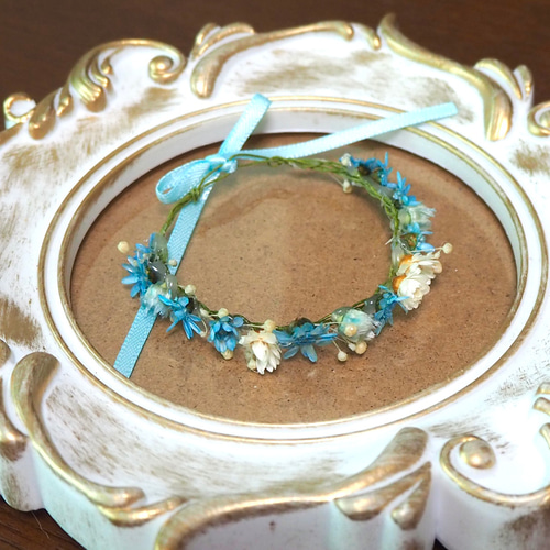 DOLLサイズの花冠(BLUE) ドライフラワー Voyage 通販 13936259